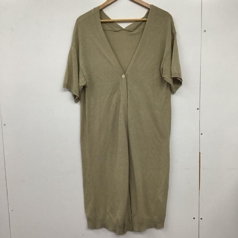 Samansa Mos2 FREE サマンサモスモス カーディガン 半袖 半袖ロングカーディガン 前ボタン Cardigan ベージュ / ベージュ / 10135012拍卖