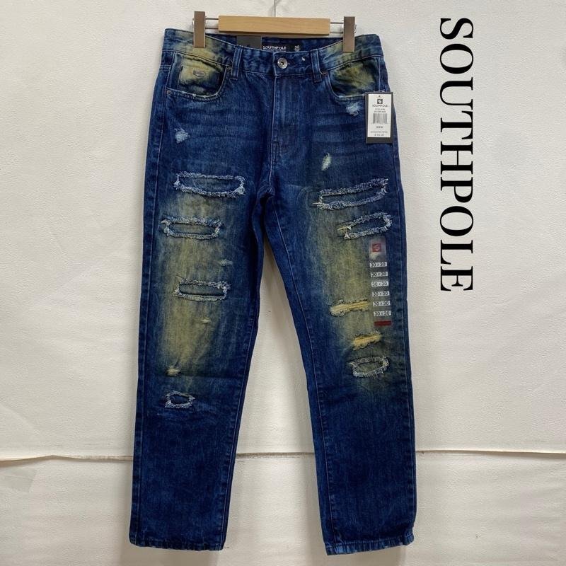 古着 SOUTHPOLE サウスポール 17121-3105 スリム ストレート クラッシュデニム ヴィンテージ加工 30インチ拍卖