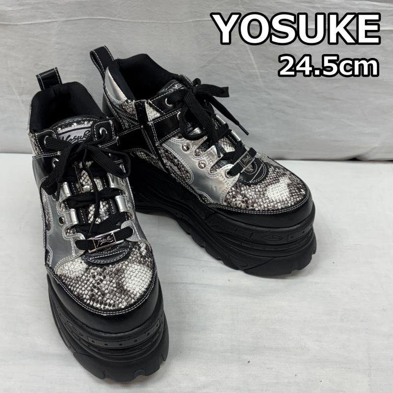 ヨースケ SANNARU 30シリーズ 直営店限定 スネーク パイソン 厚底 ダッドスニーカー 24.5cm拍卖