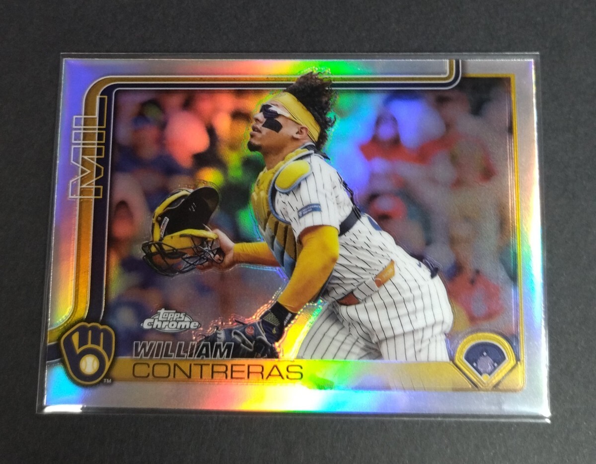 MLB 2025年topps chrome ウィリアム・コントレラス(ブルワーズ) リフラクター。No,25。Brewers WILLIAM CONTRERAS Refractor 拍卖