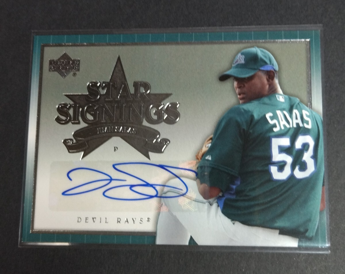 MLB 2007年upper deck フアン・サラス(デビルレイズ)直筆サインカード!No.SS-SA。X6E2W。JUAN SALAS拍卖