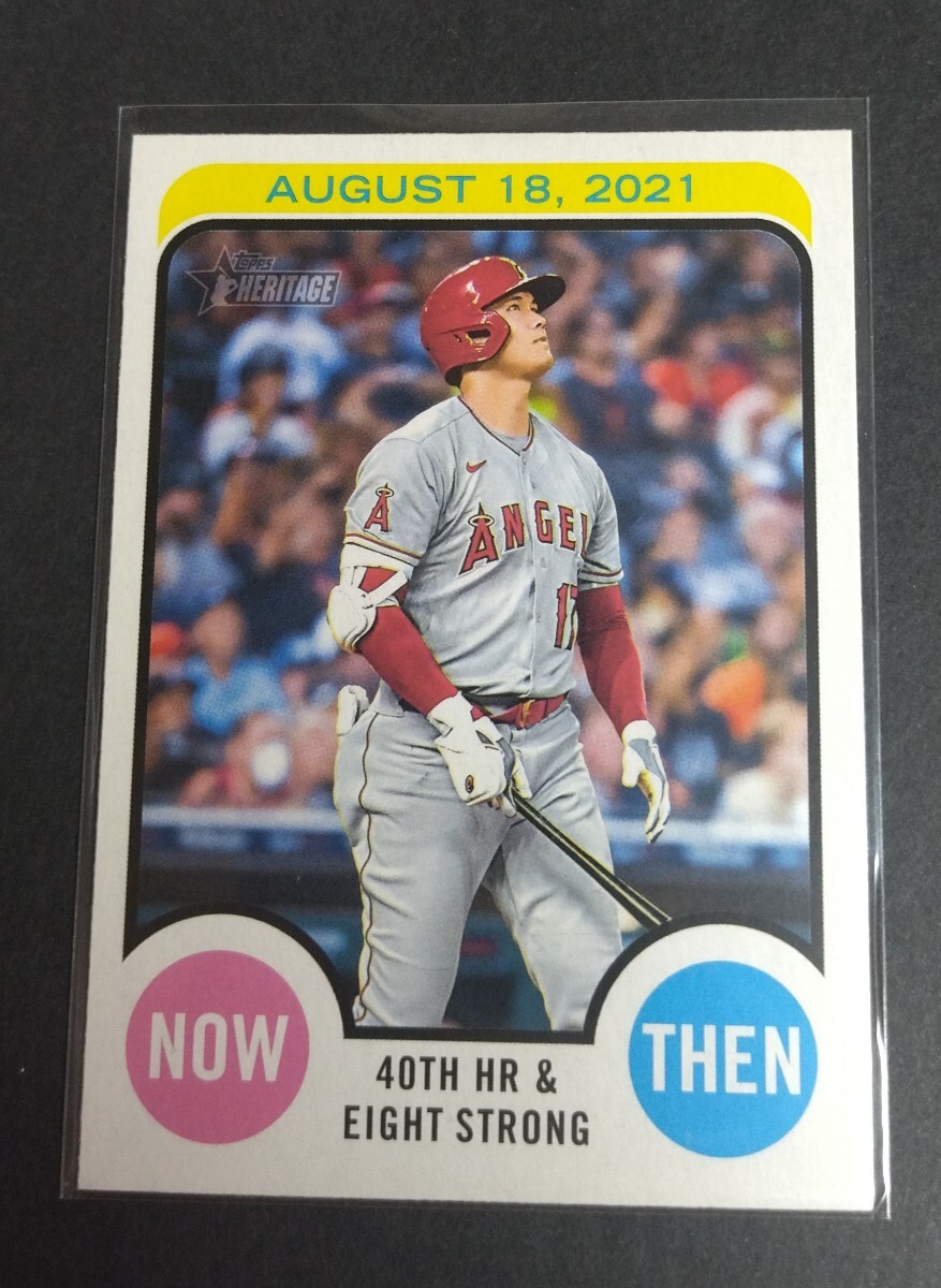 MLB 2022年topps heritage 大谷翔平(エンゼルス)インサート。 2021,8,18 40号&8勝目! No,NAT-3。Angles SHOHEI OHTANI拍卖