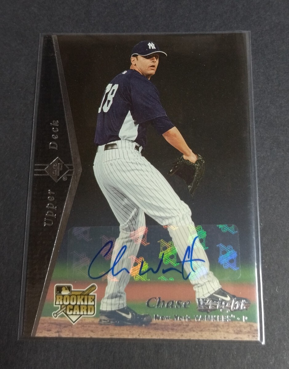 MLB 2007年upper deck チェイス・ライト(ヤンキース)直筆サインカード!No.148。HBRAX。Yankees CHASE WRIGHT拍卖