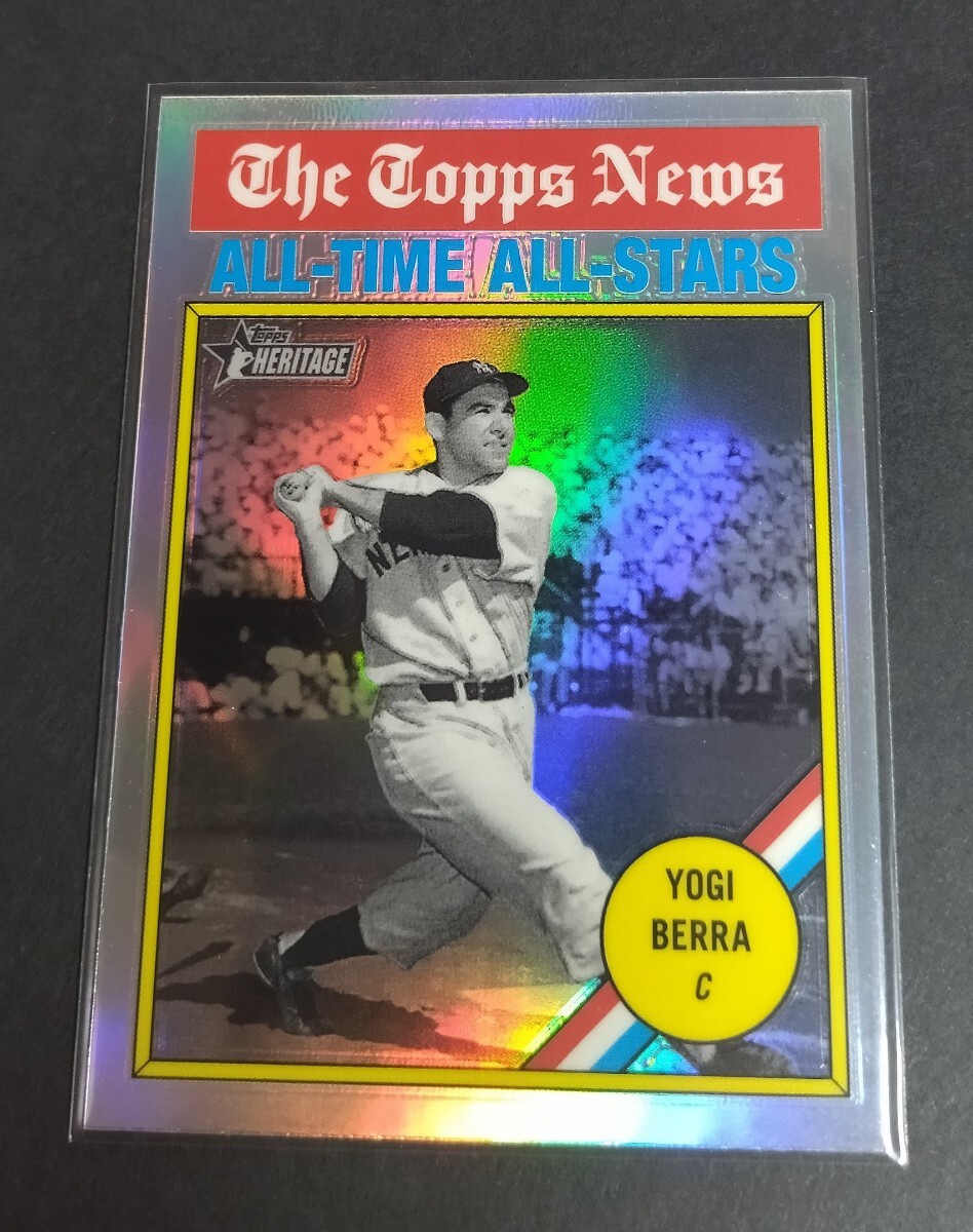 MLB 2025年topps heritage chrome ヨギ・ベラ(ヤンキース)リフラクター。ALL- TIME ALL- STARS 永久欠番 No,344。Refractor YOGI BERRA拍卖