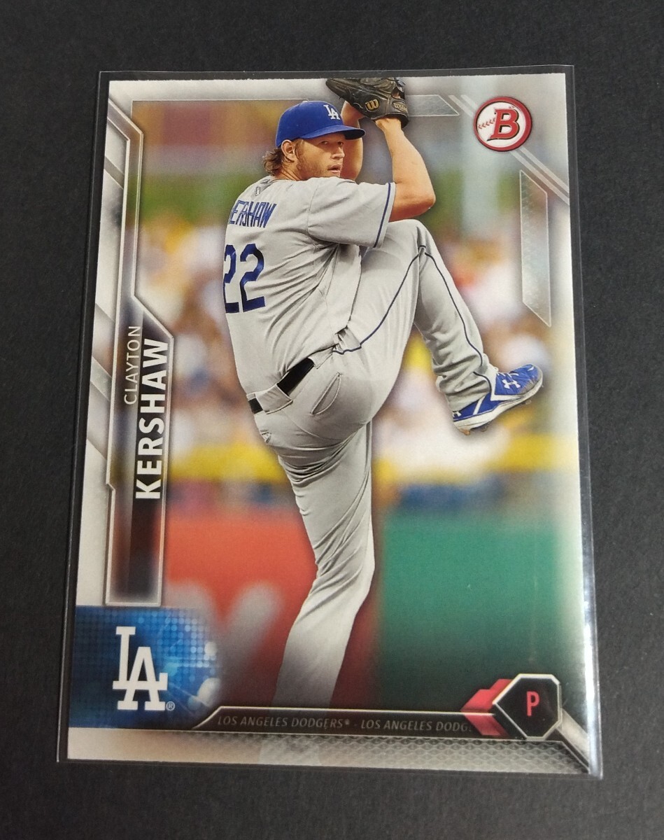 MLB 2016年Bowman クレイトン・カーショウ(ドジャース) No,40。※左下カド、少し初期跡あり(画像3、4)Dodgers CLAYTON KERSHAW拍卖