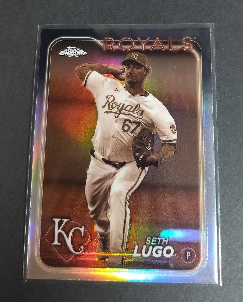 MLB 2024年topps chrome セス・ルーゴ(ロイヤルズ) セピアリフラクター。No,181。Refractor Royals SETH LUGO 拍卖