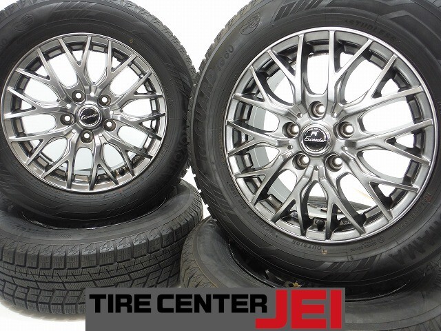 15インチ IG60 195/65R15 6J+43 114.3 セレナ バリ溝 中古スタッドレスタイヤホイール【4本セット】送料無料(ASA15-1015)拍卖