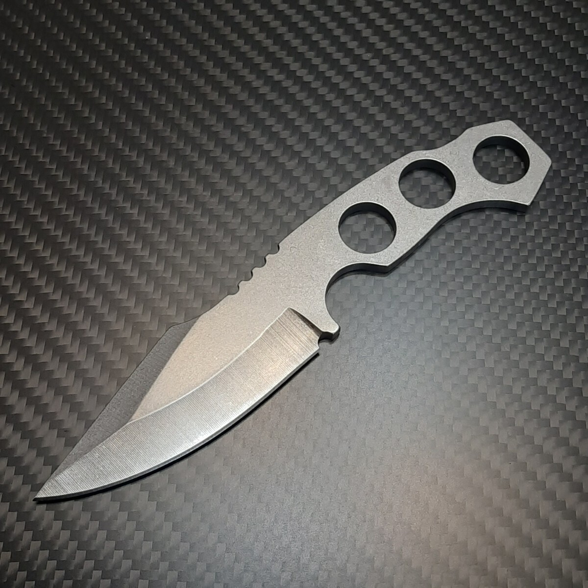 ステンレス ミニナイフ シルバー 丸穴ver拍卖