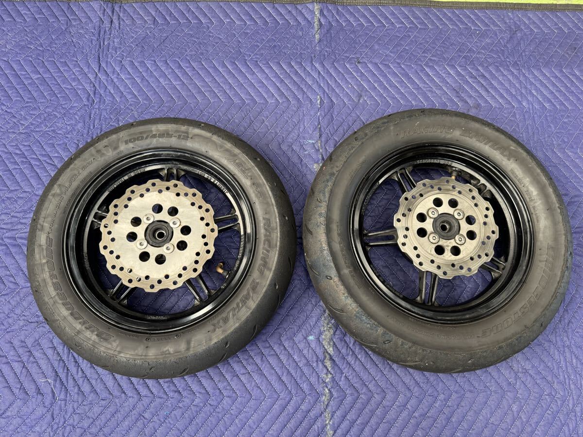 KSR 110 PRO 2014年式 海外仕様レーサー車体で使用/NSF100/NSR50/NSR mini/カワサキ/前後ホイール/ディスク付き/ホイール拍卖