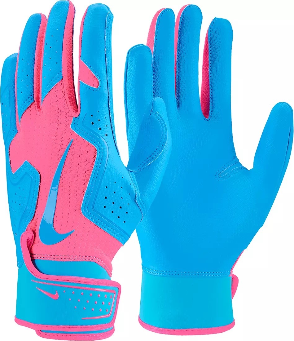 【USサイズ Mサイズ】ナイキ 野球 バッティング グローブ Nike Alpha 2.0 Batting Gloves 両手組 手袋 バッテ Pink/Blue拍卖