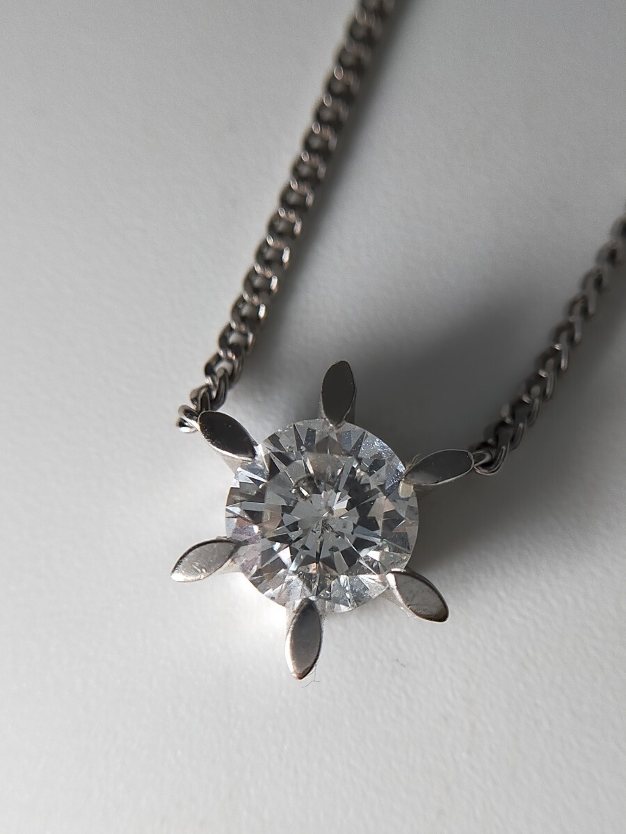 天然ダイヤモンド 1.14ct 一粒ダイヤ プラチナ ネックレス ダイヤ Pt850 1カラット 1ct レディース 大粒 diamond 鑑別書付 拍卖