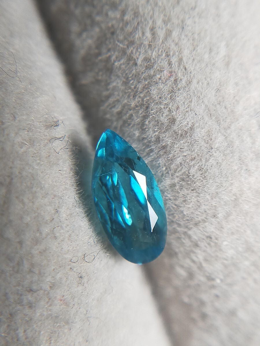 高品質 大粒 GIA Brazil産 パライバトルマリン 0.42ct ブラジル産 ルース paraiba tourmaline ペアシェイプ パライバ ルーペクリーン拍卖