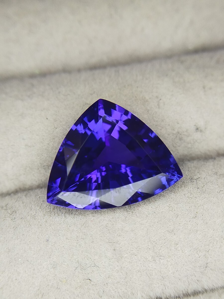 濃厚 大粒 6.155ct タンザナイト ルース トリリアント 天然ゾイサイト TANZANITE 裸石 鑑別書付 6ct 6カラット拍卖