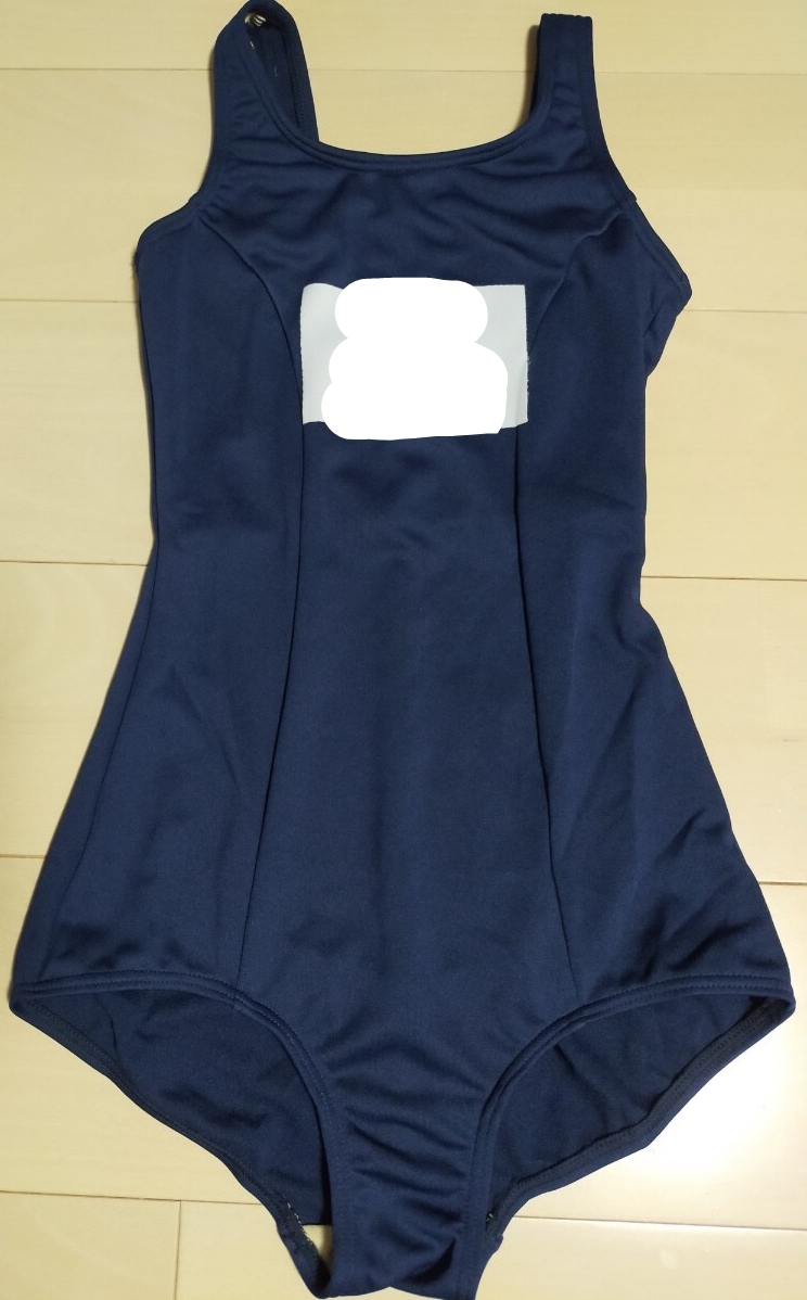 特大170サイズ 競泳水着 紺色 ネイビー 女の子用 レディース 水泳 スイミング クリーニング済 ハイカット 1円スタート拍卖