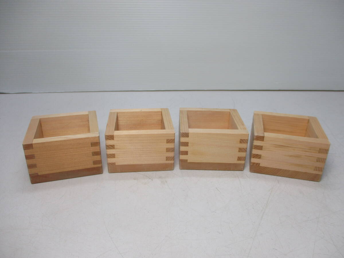 木製 升 木升 桧製 4個セット 日本酒器具拍卖