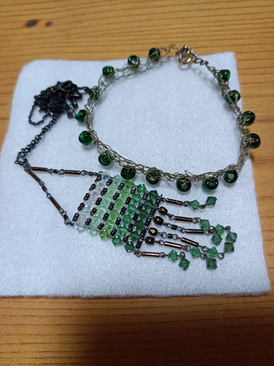 ヴィンテージ ハンドメイド ビーズ アクセサリー ネックレス ブレスレット拍卖