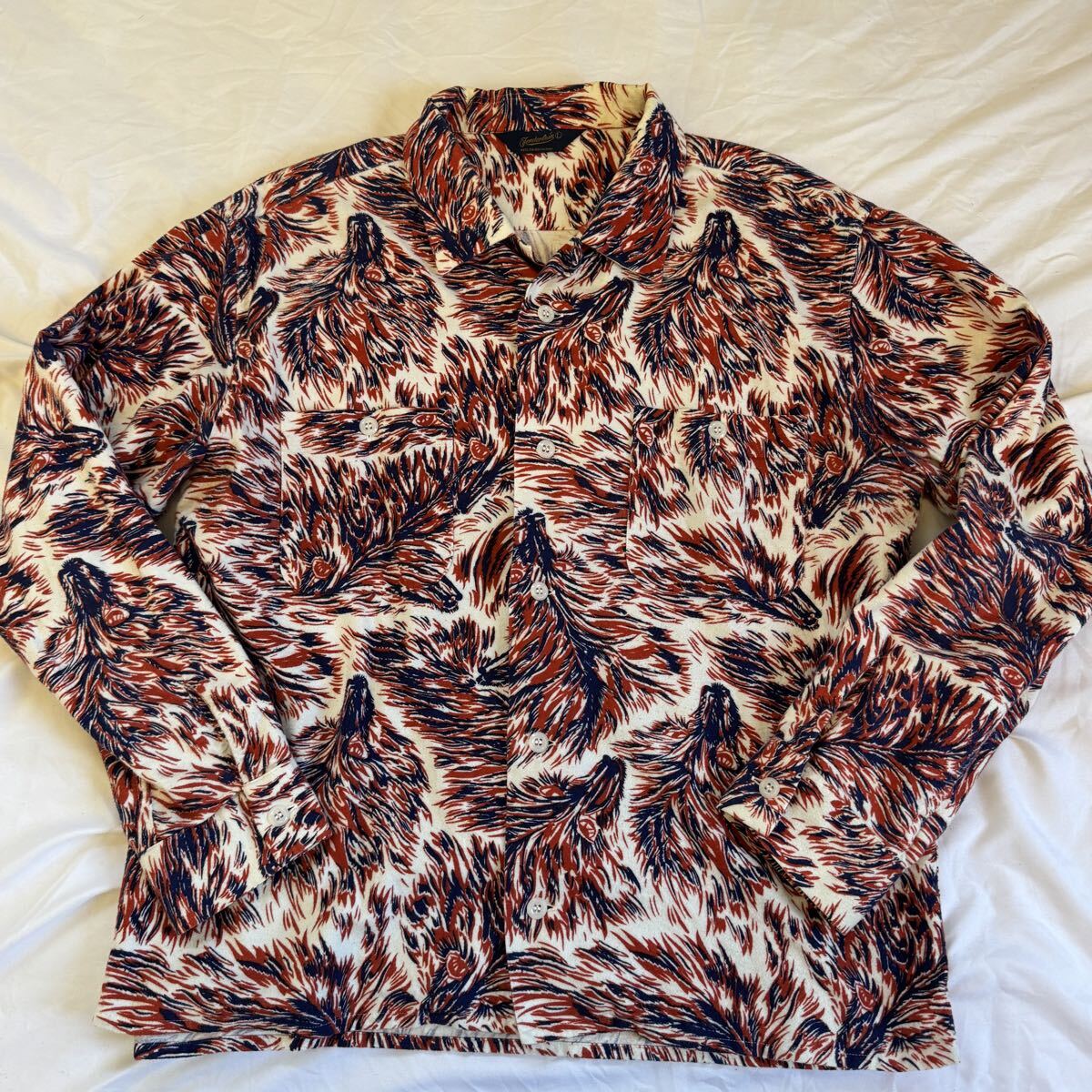 14aw テンダーロイン FLANNEL WOLF ウルフ シャツ L拍卖