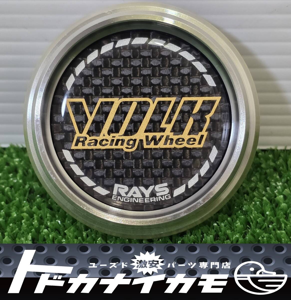 ★送料無料★【未使用】RAYS VOLK RACING センター キャップ ホイール キャップ センター カバー カーボン柄 1個 TE37 RE30 CE28 washitu拍卖