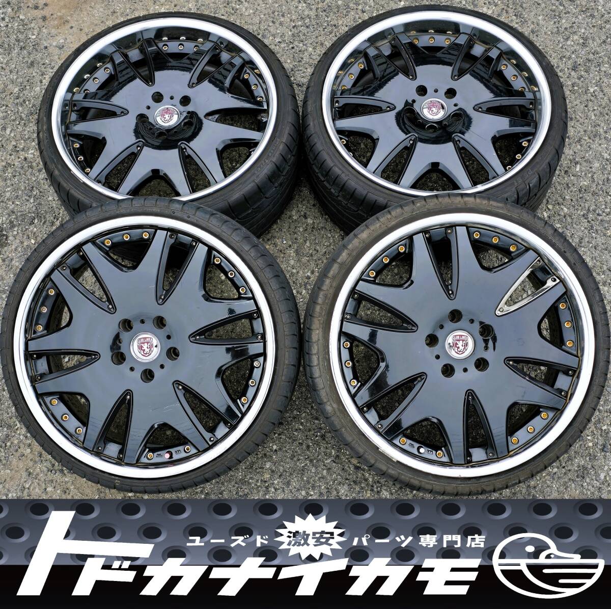 ★送料無料★【訳アリ格安】CLUBLINEA クラブリネア CL27 20インチ 8.5J +41 / 9.5J +44 5穴 PCD:120 ホイール 4本 ※1本裏リム曲がり有拍卖