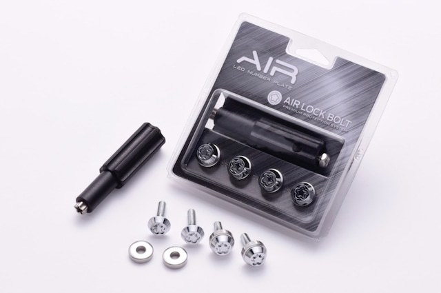 ★送料無料★ 高品質 AIR字光式 ナンバー 盗難防止 ロックボルト 4個 通常ナンバーOK 特殊形状 軽自動車 普通車 バイク 盗難防止 u-2 拍卖