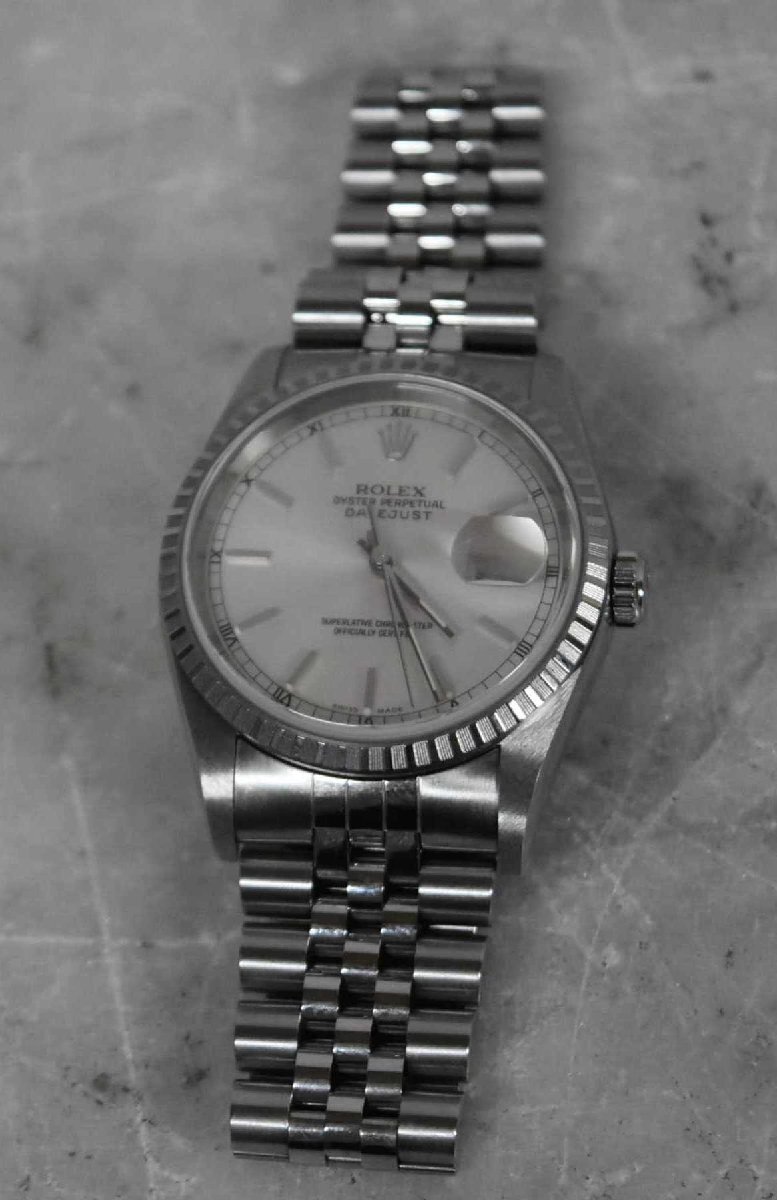 【G】ROLEX OYSTER PERPETUAL DATEJUST 16220 シルバーローマ ロレックス 3149557拍卖