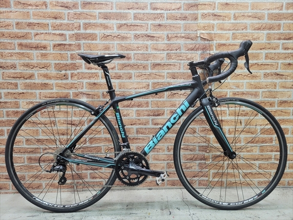 ◇ ■ BIANCHI VIA NIRONE7 SHIMANO SORA size:50 160-170cm 2015 ビアンキ ヴィア ニローネ7 アルミ ロードバイク 2×9 18段変速 T-1105拍卖