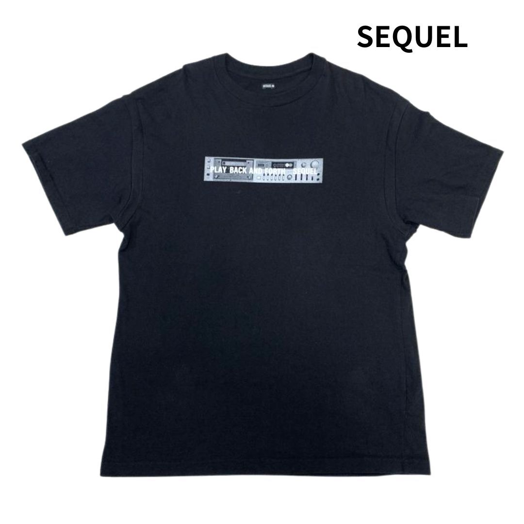 SEQUEL シークエル 22ss PLAY BACK AND FORTH TEE SQ-22SS-ST-14 DJ ミキサー 半袖 Tシャツ ブラック size:L/藤原ヒロシ トップス 拍卖
