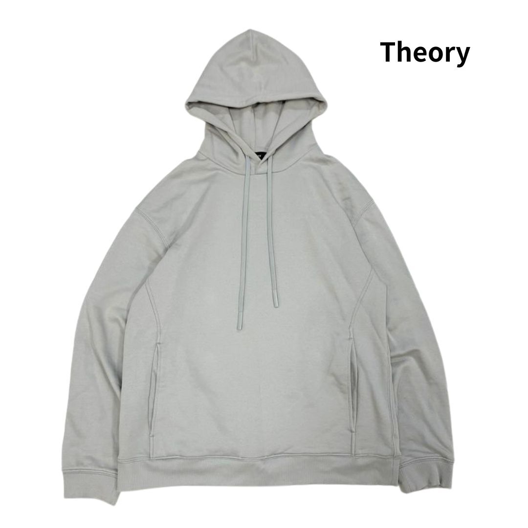 【美品】Theory セオリー colts force hoodie force terry コルツ フォース フーディ スウェット フード パーカー グレー size:M/トップス拍卖