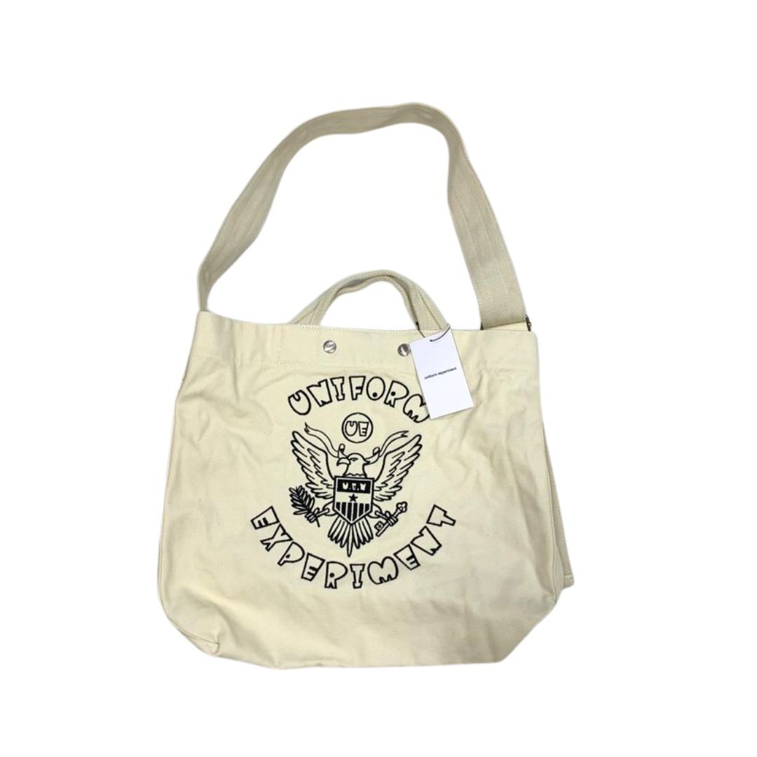 【新品】uniform experiment ユニフォームエクスペリメント 24ss UE NAVY 2WAY SHOULDER BAG 刺繍 ショルダーバッグ/トートバッグ バッグ拍卖