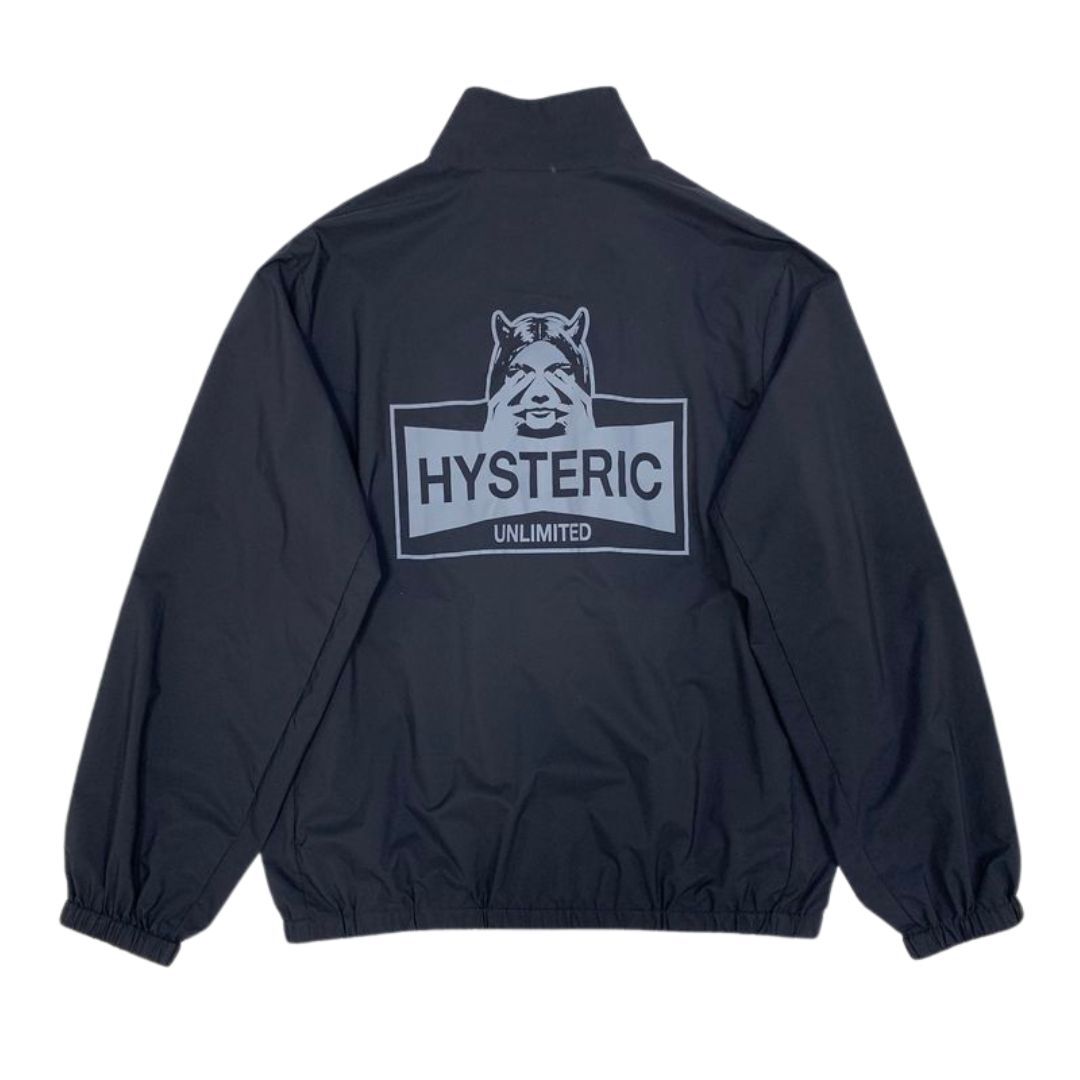 HYSTERIC GLAMOUR ヒステリックグラマー SEE NO EVIL パッカブル ブルゾン 02223AB17 黒 size:L/ガール プリント 薄手 ジャケット ナイロン拍卖