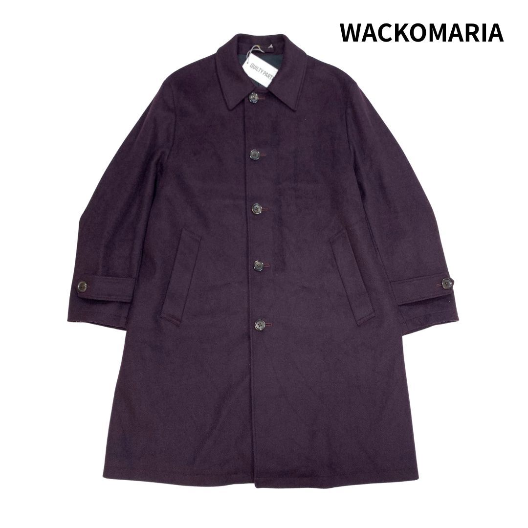 WACKO MARIA WACKOMARIA ワコマリア 20aw BAL COLLAR COAT 20FW-WMO-CO16 ウールカシミヤ バルカラーコート チェスターコート パープル S拍卖