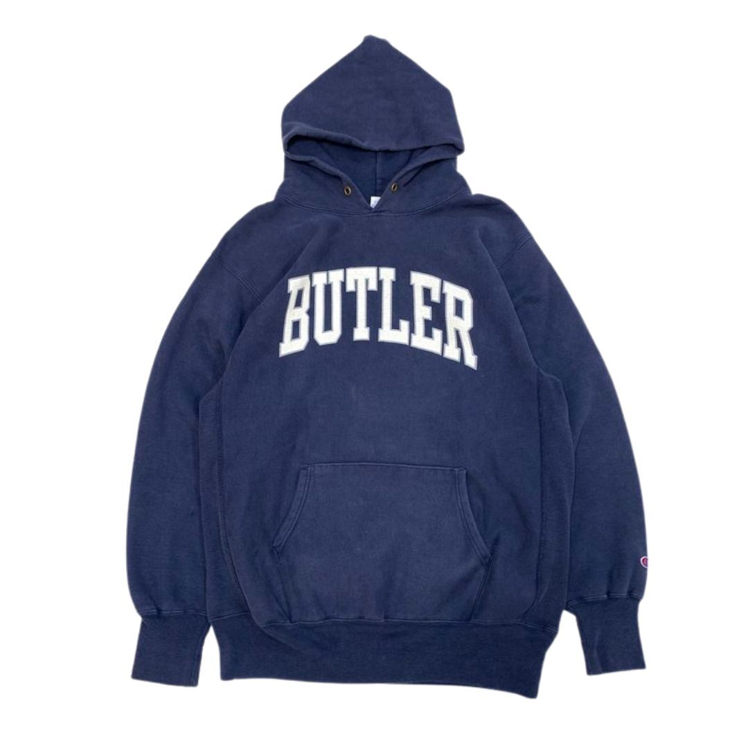 90s Champion チャンピオン REVERSE WEAVE PARKA / BUTLER リバースウィーブ パーカー ネイビー size:XXL/フーディ トリコタグ vintage拍卖