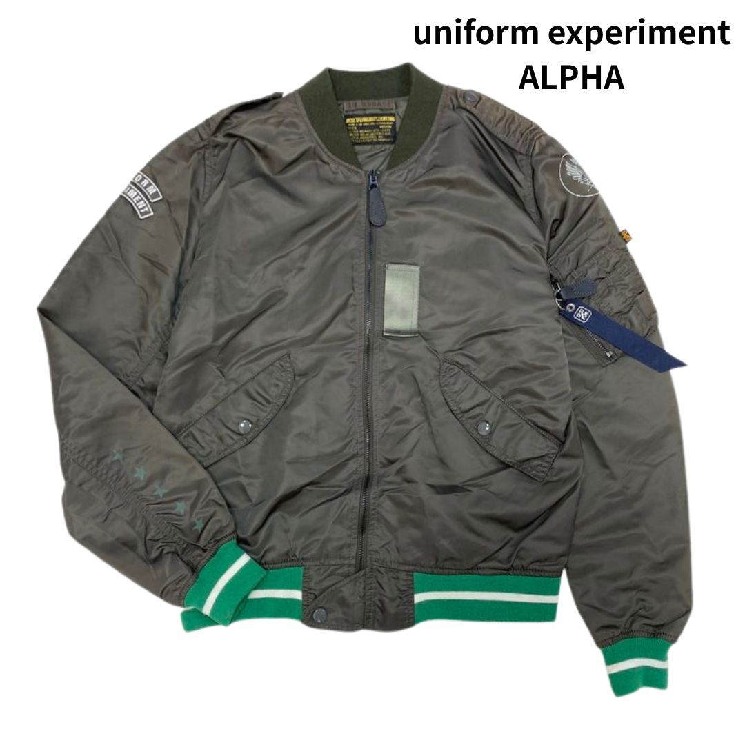 uniform experiment x ALPHA INDUSTRIES L-2B ミリタリージャケット オリーブ size:M/フライトジャケット MA-1 ブルゾン sophnet F.C.R.B. 拍卖