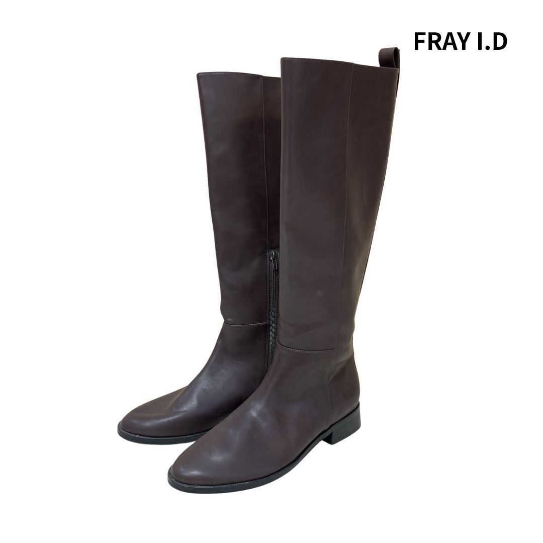 【38/24.5cm】FRAY I.D フレイアイディー フレイ アイディー ジョッキーロングブーツ FWGS234339 ブラウン/ロングブーツ ブーツ ニーハイ拍卖