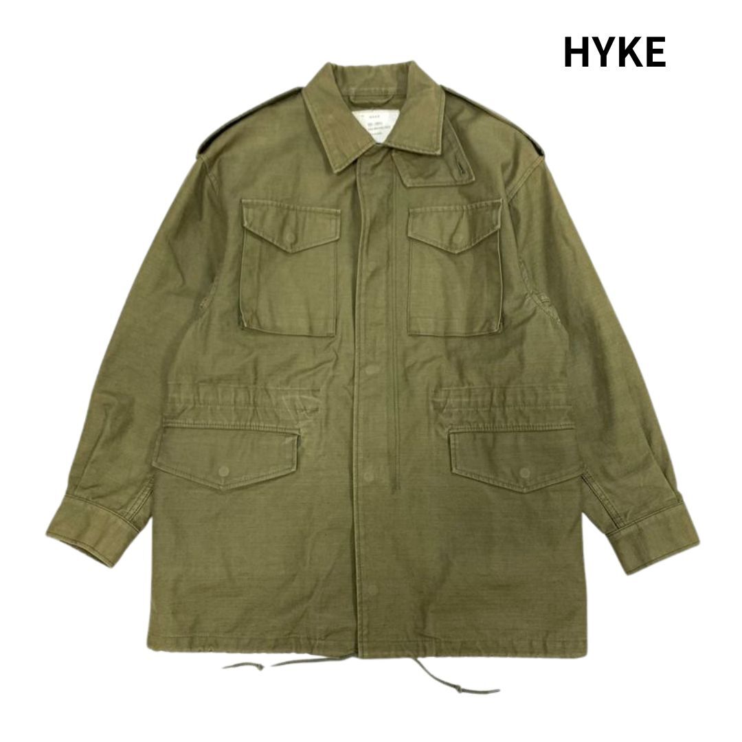 HYKE ハイク M-51 TYPE FIELD JACKET オーバーサイズ フィールドジャケット 161-17022 size:1/S/ミリタリージャケット ブルゾン green M51拍卖