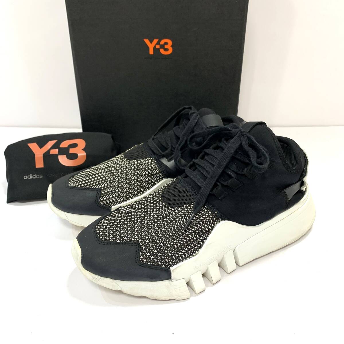 【28.5cm】Y-3 ワイスリー AYERO スニーカー CG3169 Core Black ブラック US10.5/YOHJI YAMAMOTO ヨウジヤマモト adidas ハイカット拍卖