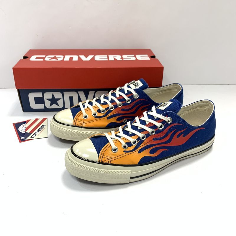 【29cm】美品 CONVERSE コンバース ALL STAR US IGNT OX オールスター イグナイト オックス フレイム パターン ブルー US10.5/スニーカー拍卖