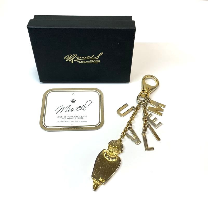 muveil ミュベール キーチャーム キーリング チャーム キーホルダー ゴールド 箱付/MUVEIL WORK ミュベールワーク 拍卖