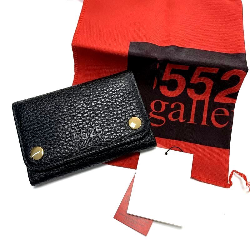 【新品】5525gallery x PORTER 5525ギャラリー ポーター ThreeFold WALLET レザー 3つ折り ウォレット 三つ折り 財布 ブラック 黒/アローズ拍卖