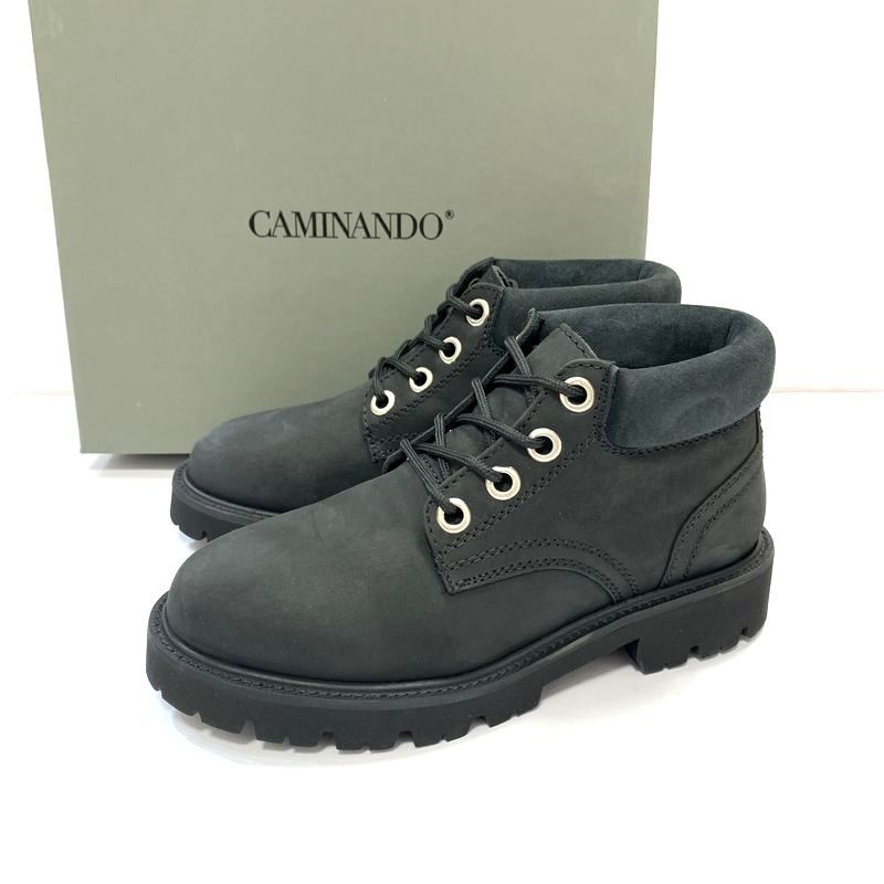 【6/約23.0cm】新品 CAMINANDO カミナンド 23ss 4HOLE LACE UP BOOTS 4ホール レースアップ ブーツ 2305W/ショートブーツ コンバット Plage拍卖