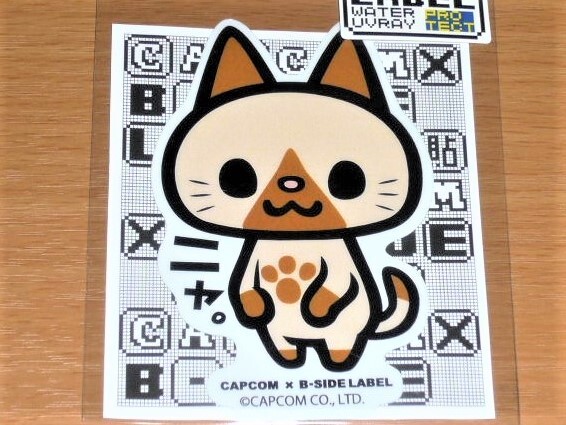 ◆モンハン ステッカー◆アイルー ニャ◆B-SIDE LABEL◆カプコン◆拍卖