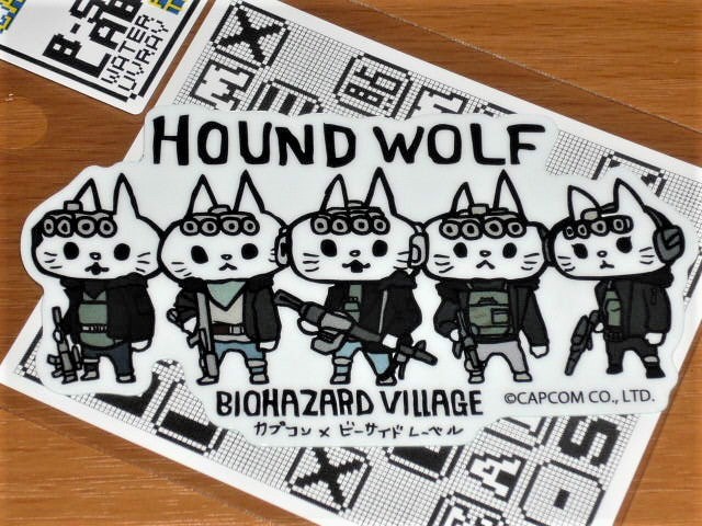 ◆バイオハザード ステッカー◆ハウンドウルフ にゃんこ◆B-SIDE LABEL◆カプコン◆拍卖