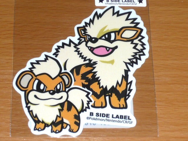 ◆ポケモン ステッカー◆ガーディ&ウインディ◆B-SIDE LABEL◆拍卖