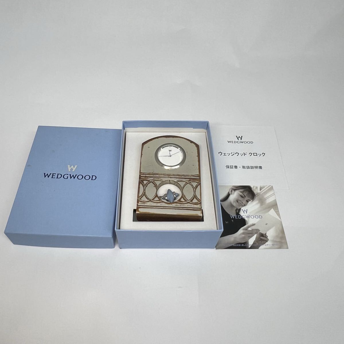 T1707 WEDGWOOD ウェッジウッド 置き時計 クロック 不動拍卖