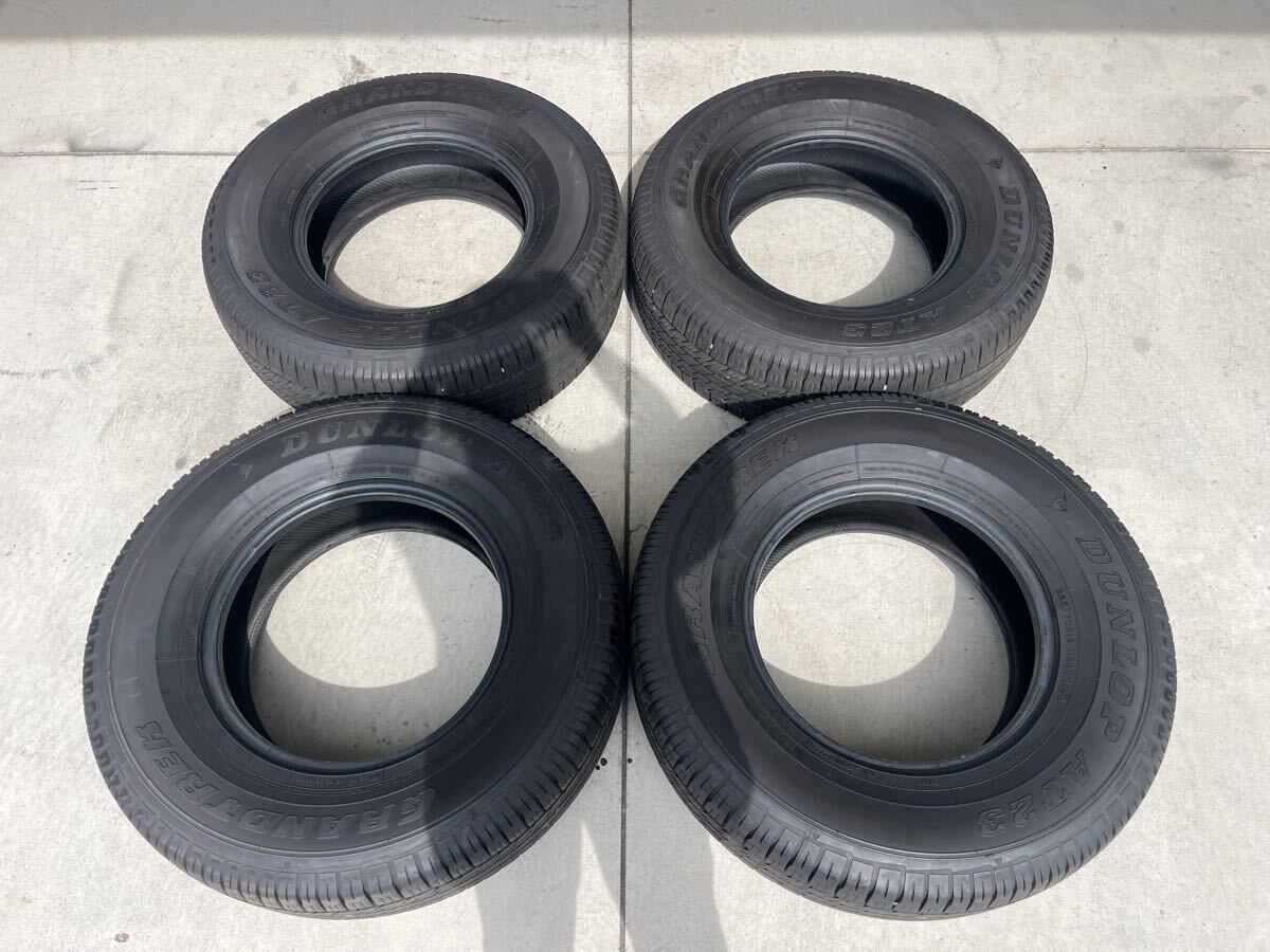 DUNLOP ダンロップ AT23 GRANDTREK 265/70R16 バリ山 2024年製造 残溝バリ山 4本セット 拍卖
