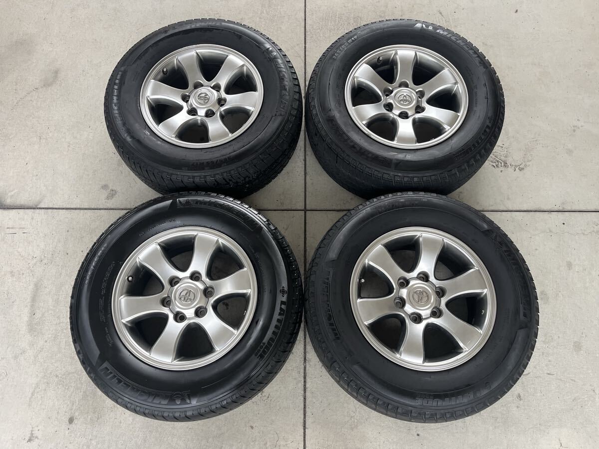 ランドクルーザープラド120系 希少ハイグロス 純正アルミホイール 17インチ×7.5J ET+30 6穴 PCD139.7/ミシュラン 265/65R17 6分山 4本拍卖