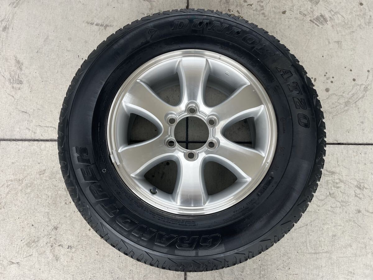 ランドクルーザープラド120系 純正アルミホイール 17インチ×7.5J ET+30 6穴 PCD139.7/ダンロップ 265/65R17 バリ山 1本のみ拍卖