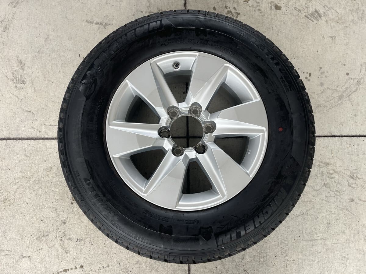 ランドクルーザープラド150系 純正アルミホイール 17インチ×7.5J ET25 6穴 PCD139.7/ミシュラン 265/65R17 1本 スペアタイヤ等に!拍卖