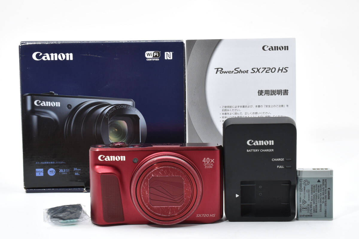 【訳あり大特価】Canon キャノン PowerShot SX720 HS レッド 箱付き【動作確認済み】#164拍卖