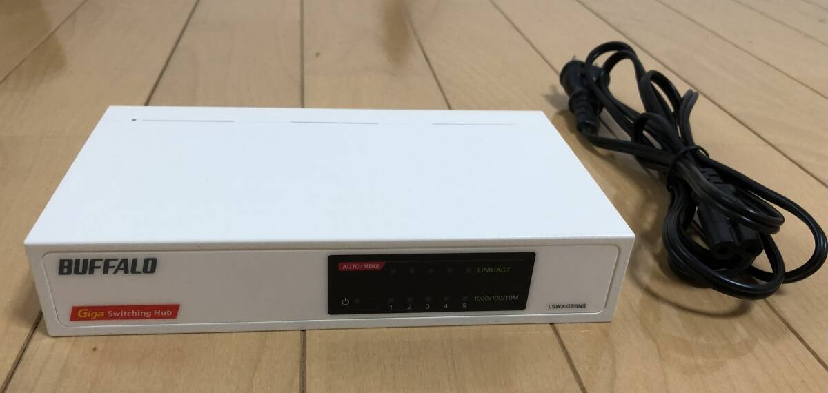 【中古 全ポート通信確認済】バッファロー Buffalo LSW3-GT-5NS 10/100/1000Mbs ギガビット 5ポート スイッチハブ 金属筐体拍卖